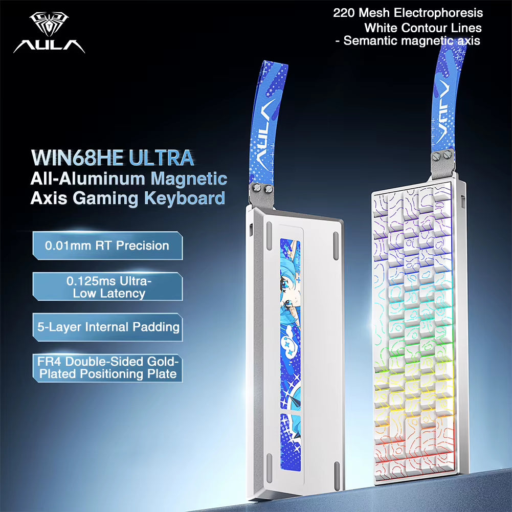 WIN68HE Ultra Gaming Keyboard Full CNC Aluminum Case Rapid Trigger 8K Return Esports High-End Custom Version