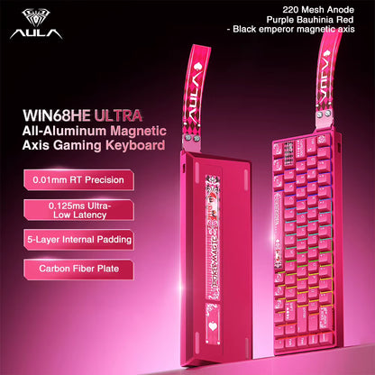 WIN68HE Ultra Gaming Keyboard Full CNC Aluminum Case Rapid Trigger 8K Return Esports High-End Custom Version