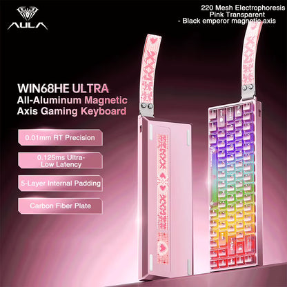 WIN68HE Ultra Gaming Keyboard Full CNC Aluminum Case Rapid Trigger 8K Return Esports High-End Custom Version