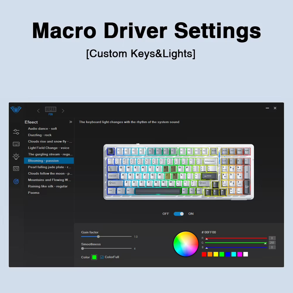 F99 Gaming Mechanical Keyboard Three Mode 2.4G Wireless Bluetooth Wired Hot Swap PBT Gasket RGB for Games Typing 99 Keys