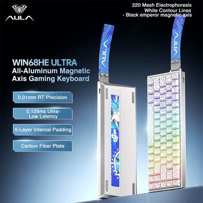 WIN68HE Ultra Gaming Keyboard Full CNC Aluminum Case Rapid Trigger 8K Return Esports High-End Custom Version