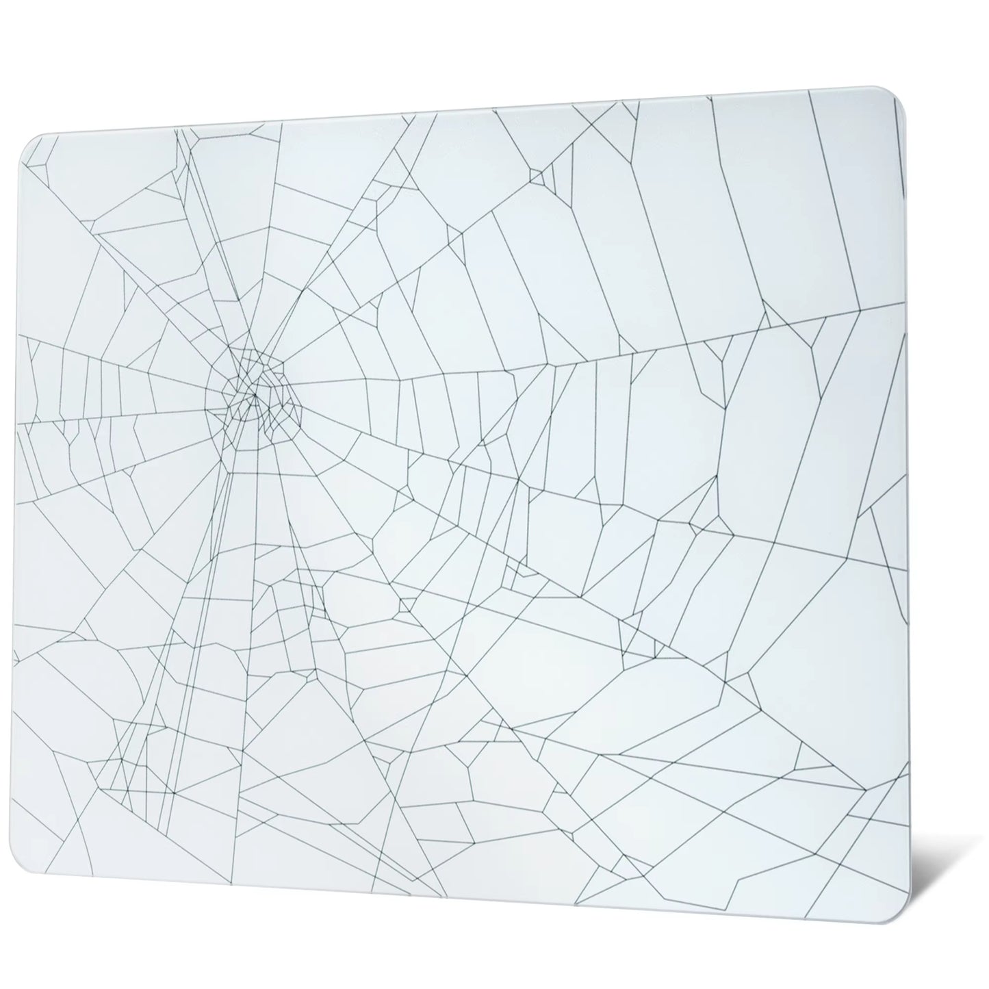 White Glass Mouse Pad Topographic Map Large Glass Gaming Mousepad Hard Mouse Pad for Speed and Precision Suitable for Gaming