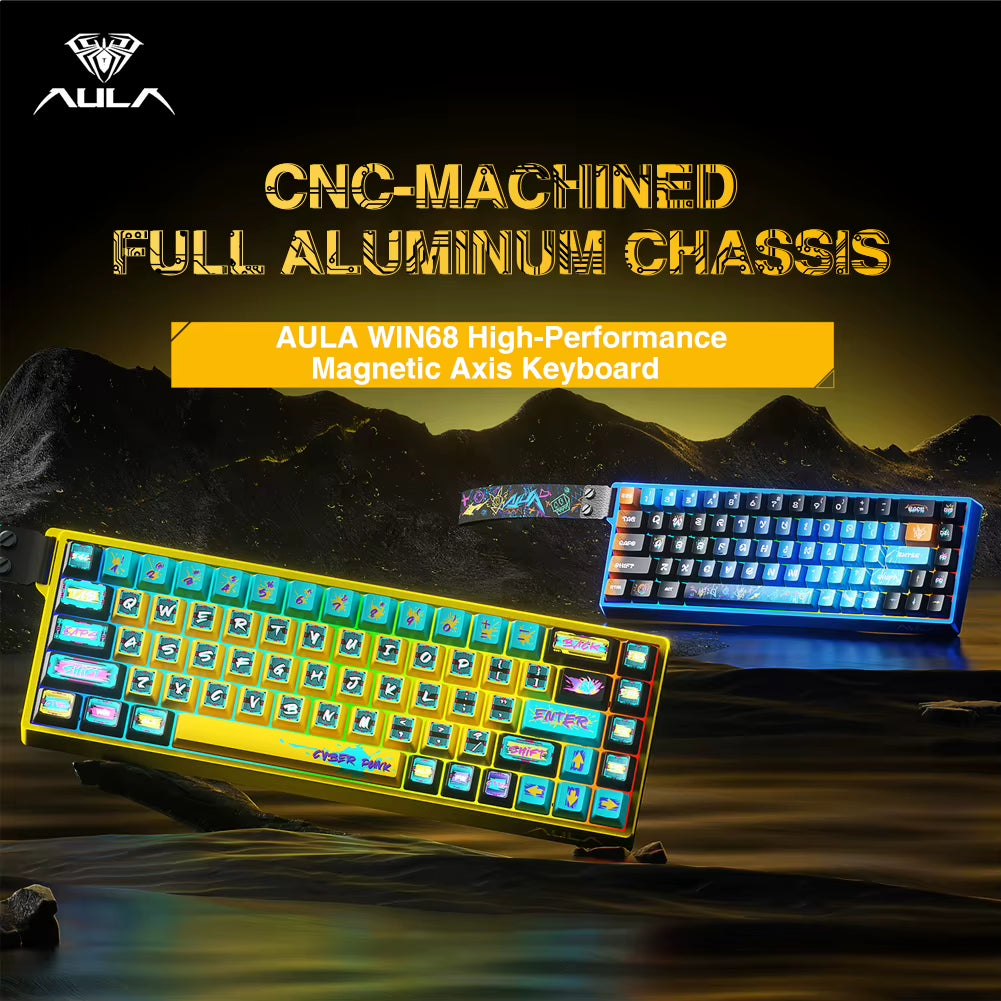 WIN68HE Ultra Gaming Keyboard Full CNC Aluminum Case Rapid Trigger 8K Return Esports High-End Custom Version