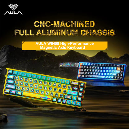 WIN68HE Ultra Gaming Keyboard Full CNC Aluminum Case Rapid Trigger 8K Return Esports High-End Custom Version
