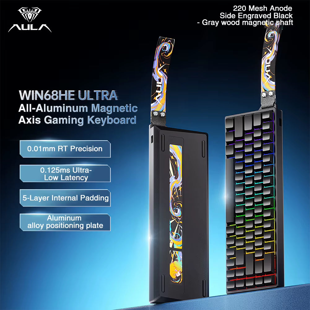 WIN68HE Ultra Gaming Keyboard Full CNC Aluminum Case Rapid Trigger 8K Return Esports High-End Custom Version