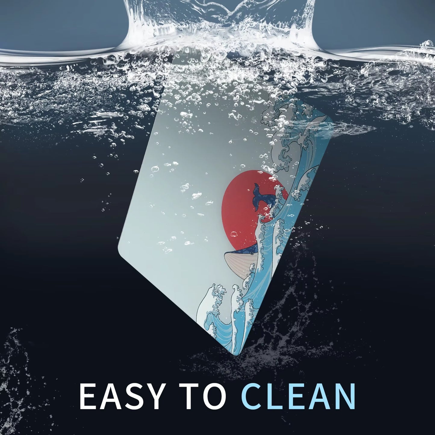 White Glass Mouse Pad Topographic Map Large Glass Gaming Mousepad Hard Mouse Pad for Speed and Precision Suitable for Gaming