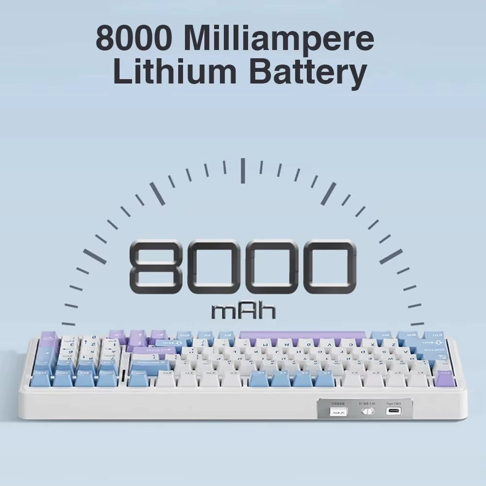 F99 Gaming Mechanical Keyboard Three Mode 2.4G Wireless Bluetooth Wired Hot Swap PBT Gasket RGB for Games Typing 99 Keys