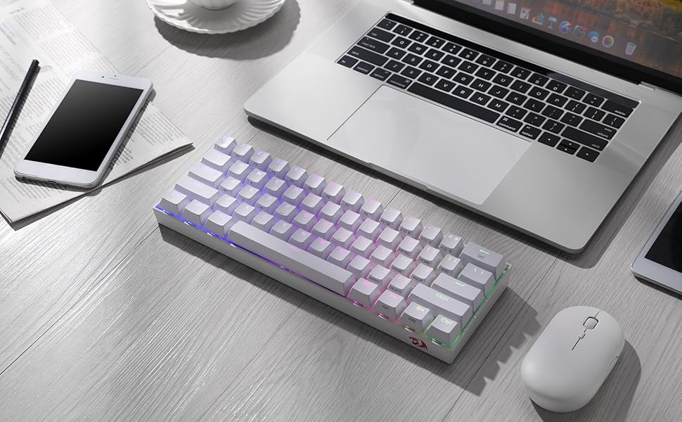 K530 Pro Draconic 61 Keys 60% Wireless RGB 100% Hot-Swap Socket Mechanical Keyboard Bluetooth/2.4Ghz/Wired 3-Mode