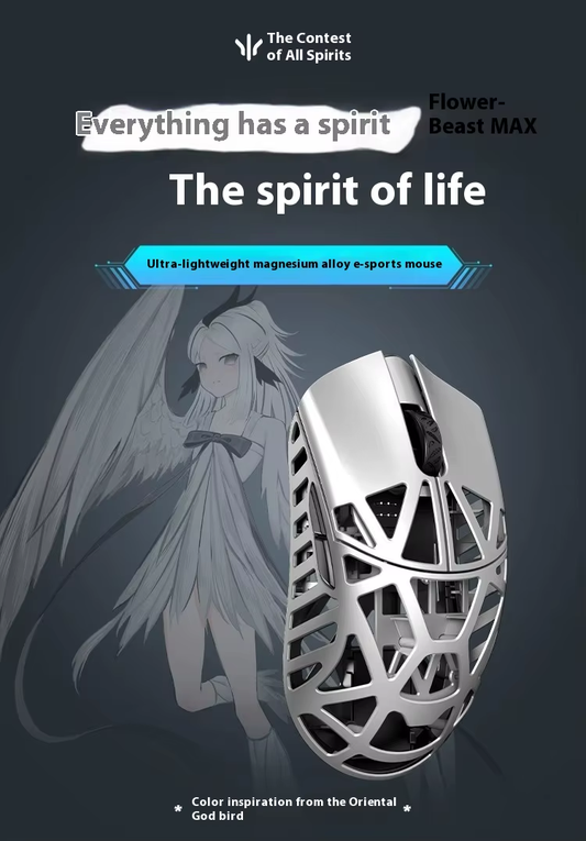 Wlmouse Beast X Max Wireless Mouse PAW3950HS Sensor Magnesium Alloy 8K FPS Gaming Mouse Lightweight Gaming Accessories Customize